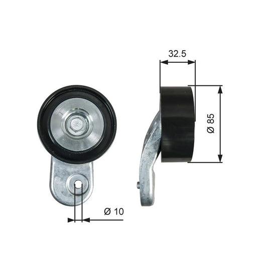 Gates V-Ribbed Belt Deflection/Guide Pulley T36643
