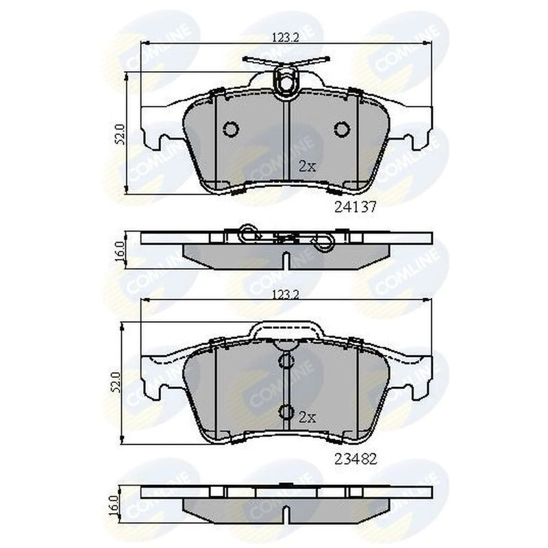 Comline 4 x Rear Brake Pad Set CBP01599
