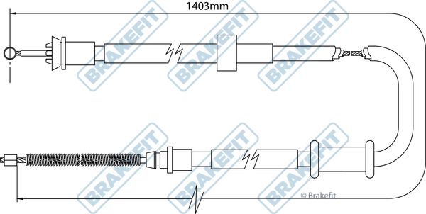 Apec Handbrake Cable Left Rear fits Fiat Panda 2003 on 1.1 1.2 1.3