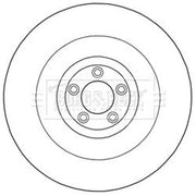 Borg & Beck 2 x Vented Rear Brake Discs BBD6016S