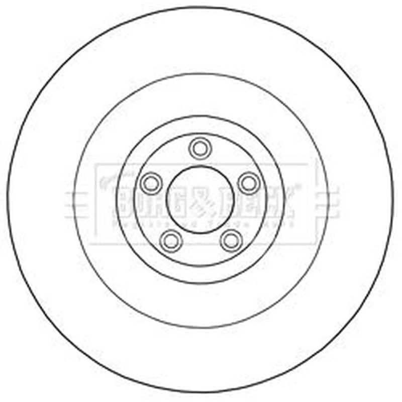 Borg & Beck 2 x Vented Rear Brake Discs BBD6016S