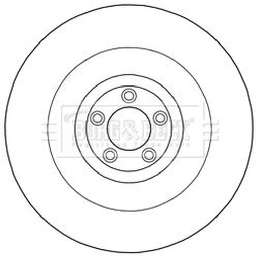 Borg & Beck 2 x Vented Rear Brake Discs BBD6016S