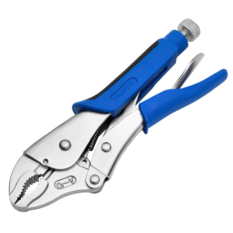 Draper 220mm Soft Grip Curved Jaw Pliers