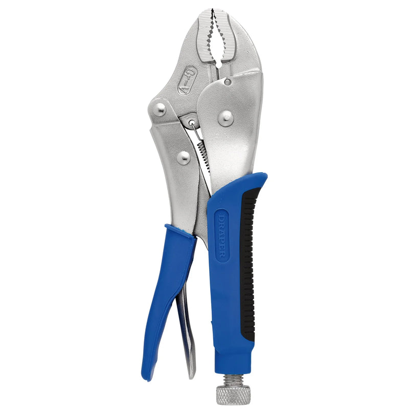 Draper 220mm Soft Grip Curved Jaw Pliers
