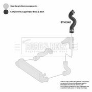 Borg & Beck Intercooler Turbo Charge Air Hose BTH1342