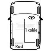 Borg & Beck Handbrake Cable Rear BKB1139