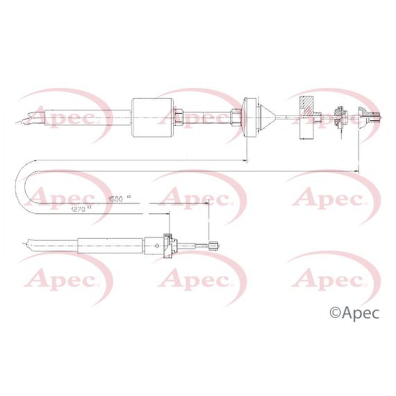 Apec Clutch Control Cable Pull CAB5031