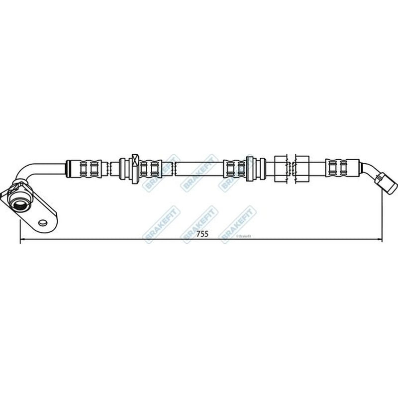 Apec Brake Hydraulic Hose Line Front Right BHO4206