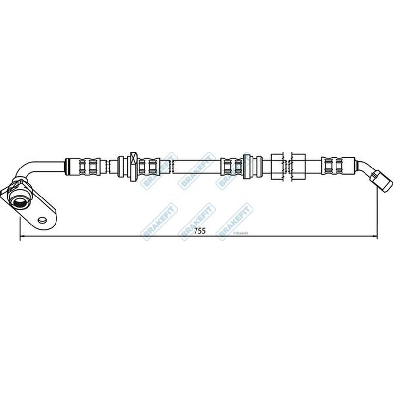 Apec Brake Hydraulic Hose Line Front Right BHO4206