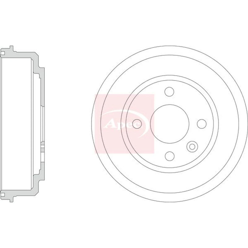 Apec Brake Drum Assembly Rear DRM9225