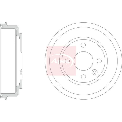 Apec Brake Drum Assembly Rear DRM9225