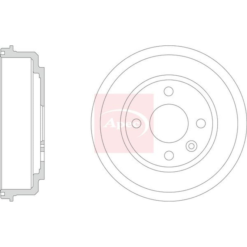 Apec Brake Drum Assembly Rear DRM9213