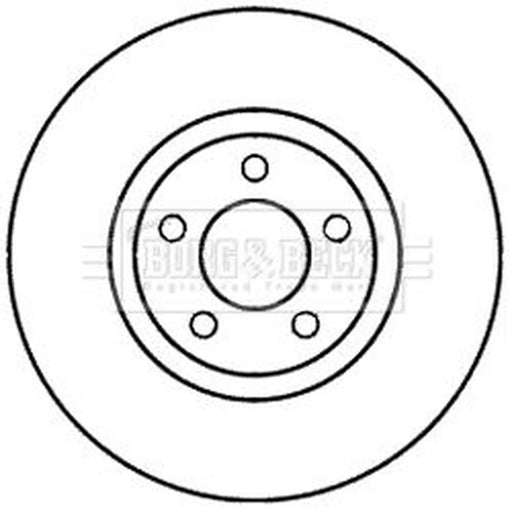 Borg & Beck 2 x Vented Front Brake Discs BBD5979S