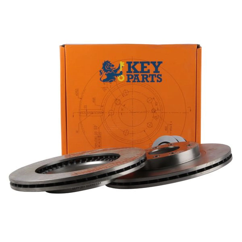 Key Parts 2 x Vented Front Brake Discs KBD4693