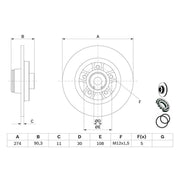 Bosch Rear Brake Discs 0 986 479 015