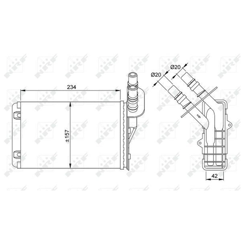 NRF Heater Matrix Core Heat Exchanger 53382