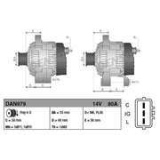 Denso Car Alternator 12V DAN979