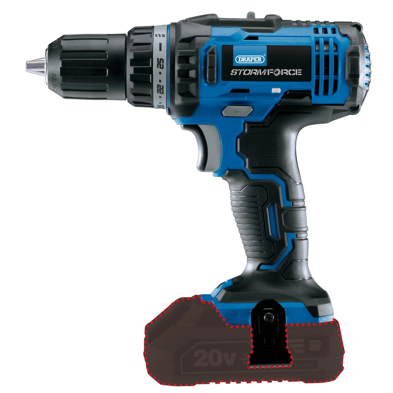 Draper Storm Force Drill Driver 20V CD20SF - Bare Tool