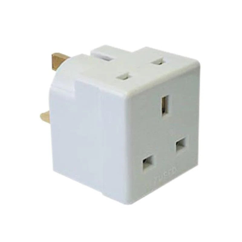Dencon 2 Way Adaptor 13 Amp White 5685NB - 5685NB