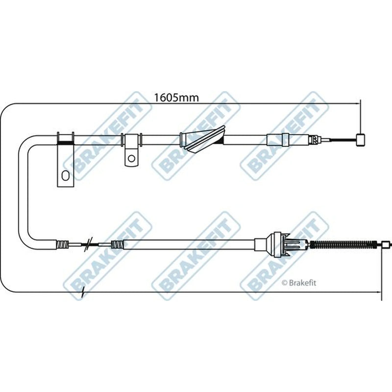 Apec Handbrake Cable Right Rear BBC3265