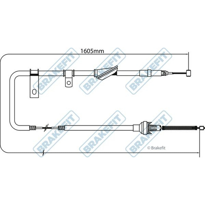 Apec Handbrake Cable Right Rear BBC3265