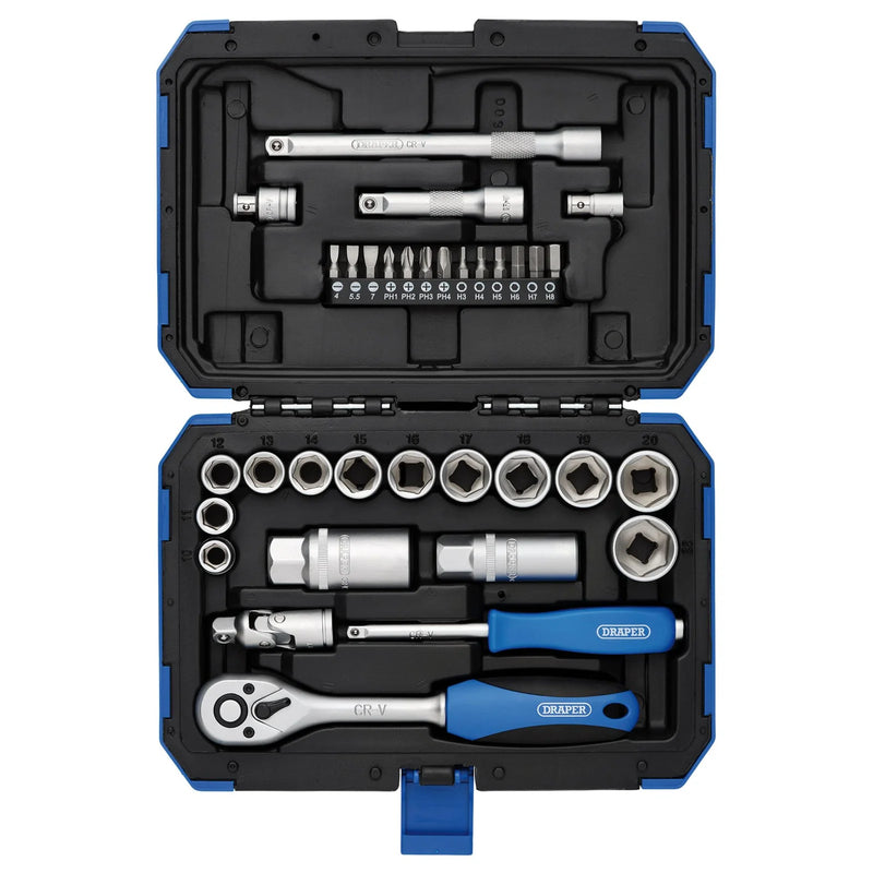Draper Socket Set 34 Piece 3/8" Square Drive