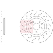 Apec 2 x Perforated/Vented Front Brake Discs DSK2453