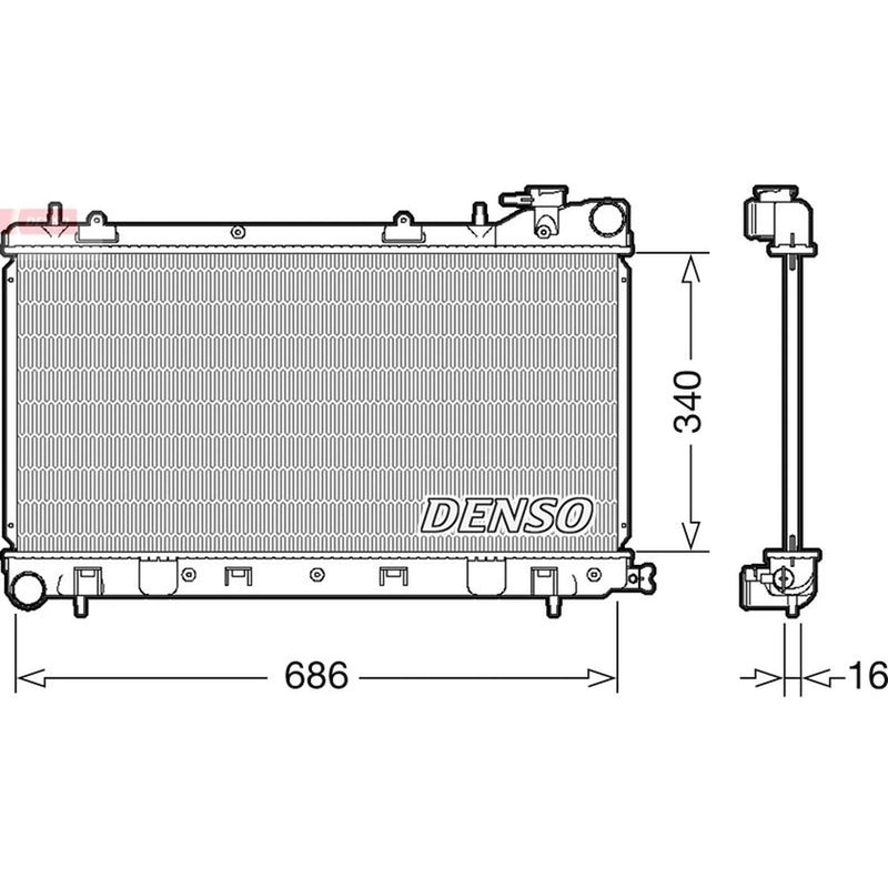 Denso Engine Radiator DRM36017