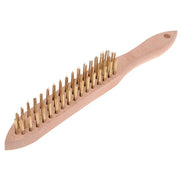 Faithfull 680/B3 Brass Wire Scratch Brush - 3 Row - FAI680B3