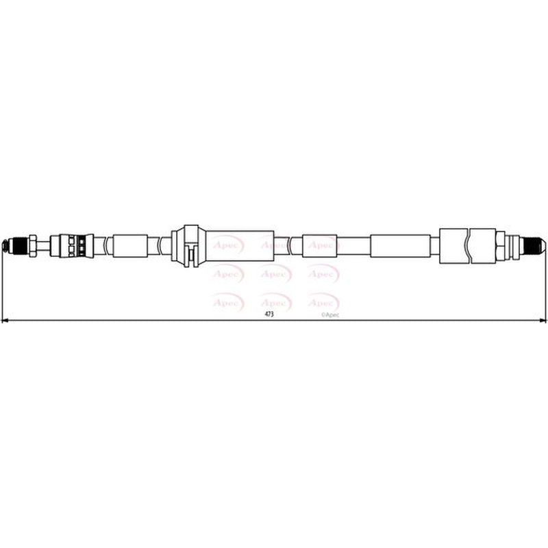 Apec Brake Hydraulic Hose Line Front Right HOS3847
