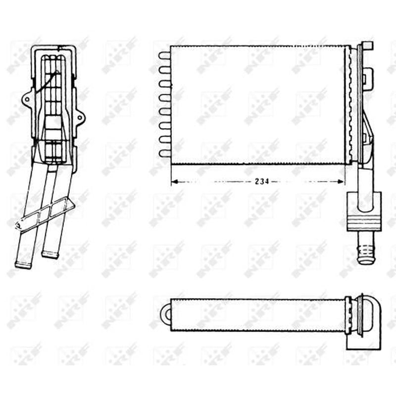 NRF Heater Matrix Core Heat Exchanger 58620