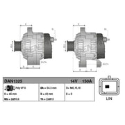 Denso Car Alternator 12V DAN1325