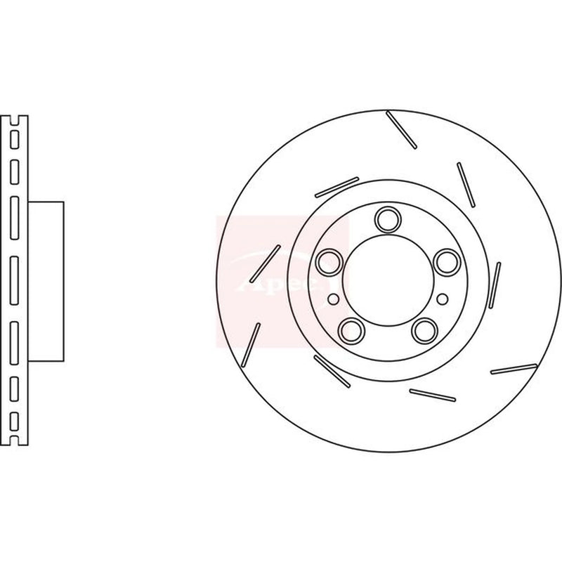Apec 2 x / Front Brake Discs DSK3263