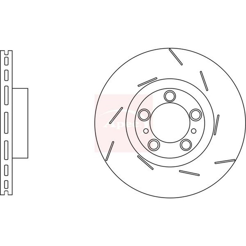 Apec 2 x / Front Brake Discs DSK3263
