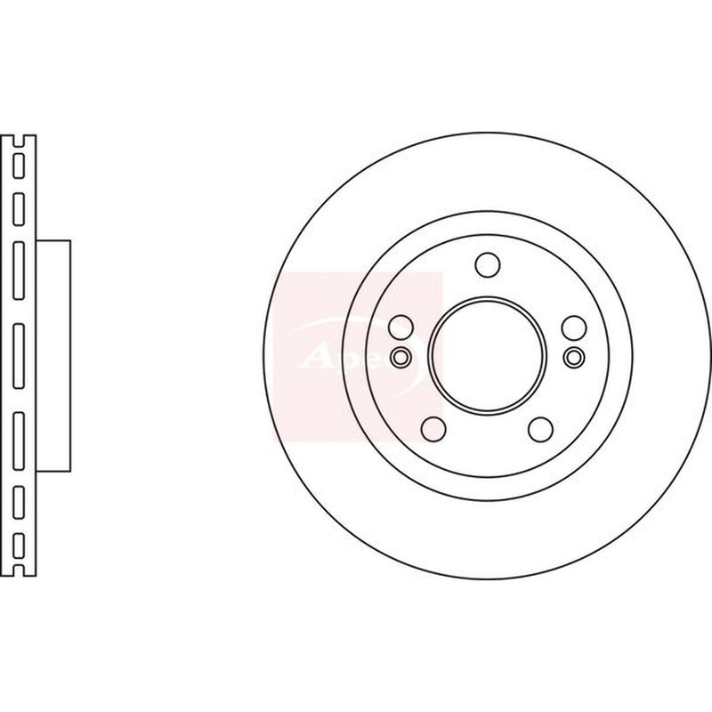 Apec 2 x Vented Front Brake Discs DSK3019