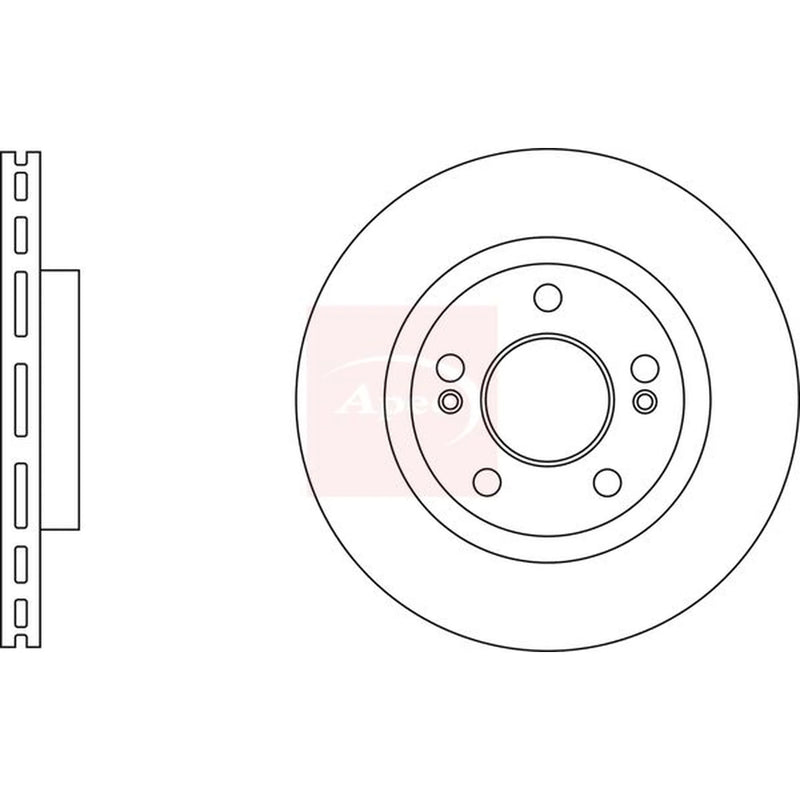 Apec 2 x Vented Front Brake Discs DSK3019