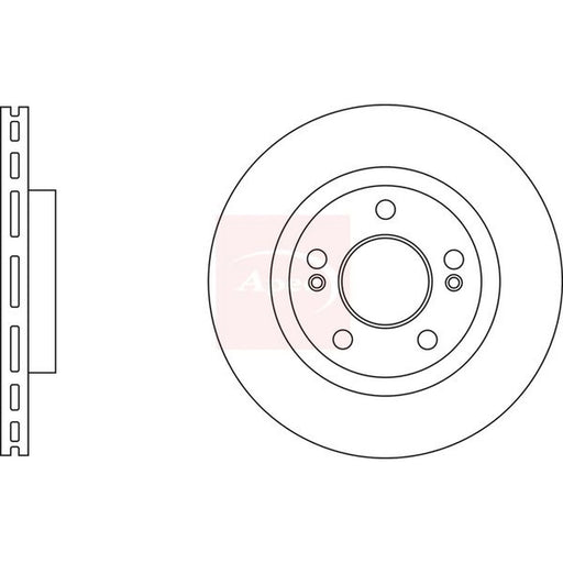 Apec 2 x Vented Front Brake Discs DSK3019