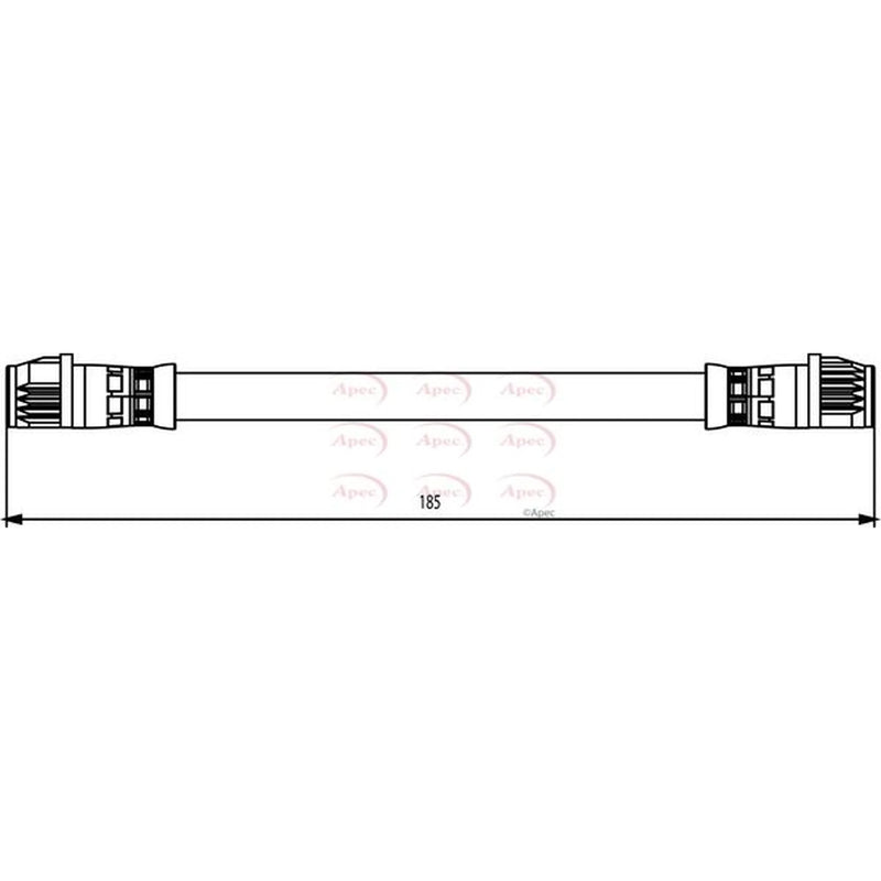 Apec Brake Hydraulic Hose Line Rear HOS3849