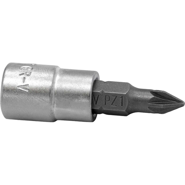 Sealey 1/4"Dr Pozi Socket Bit PZ1 (Micro Satin Finish)