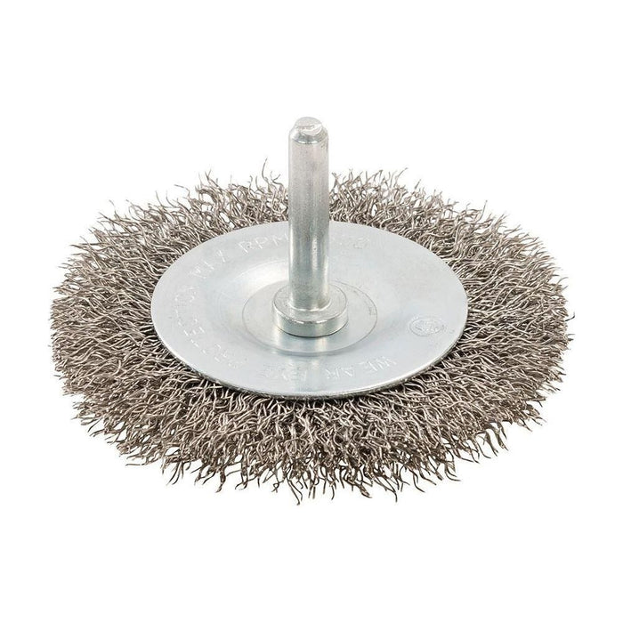 Silverline Rotary Stainless Steel Wire Wheel Brush 75mm Silverline  - Town Parts