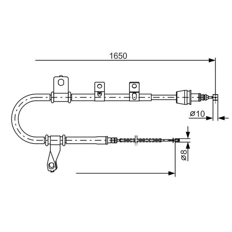 Bosch Handbrake Cable Left Rear 1 987 482 074
