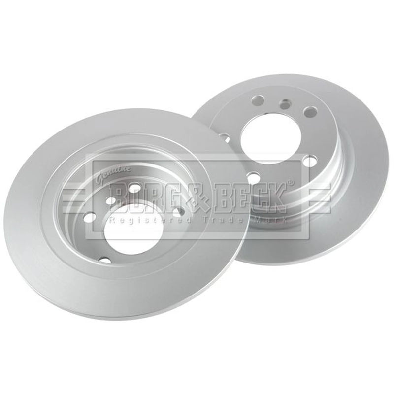 Borg & Beck 2 x Solid Rear Brake Discs BBD5265