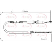 Apec Handbrake Cable Left Rear CAB1260