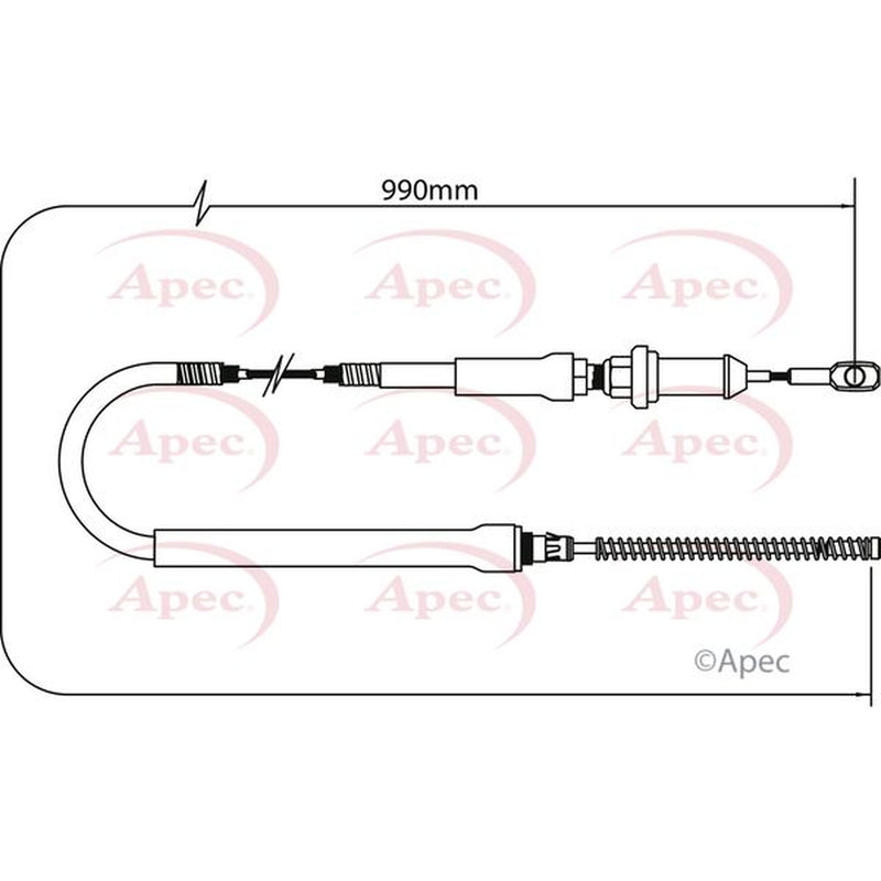 Apec Handbrake Cable Left Rear CAB1260