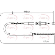 Apec Handbrake Cable Left Rear CAB1260