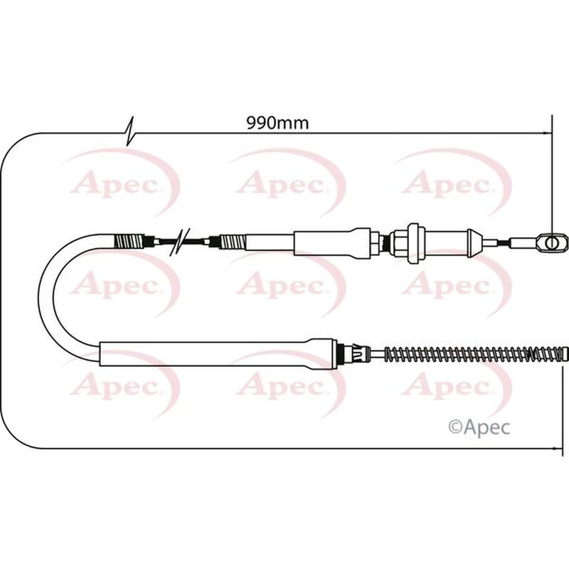 Apec Handbrake Cable Left Rear CAB1260