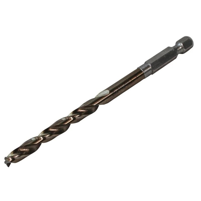 Faithfull HSSE M35 Cobalt Quick-Change Impact Drill Bit 5.0mm OL:102mm WL:52mm