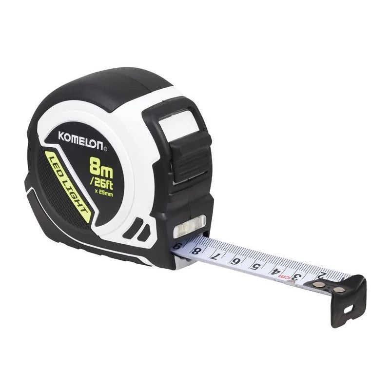 Komelon LED LIGHT Tape Measure 8m/26ft (Width 25mm) - PLD85
