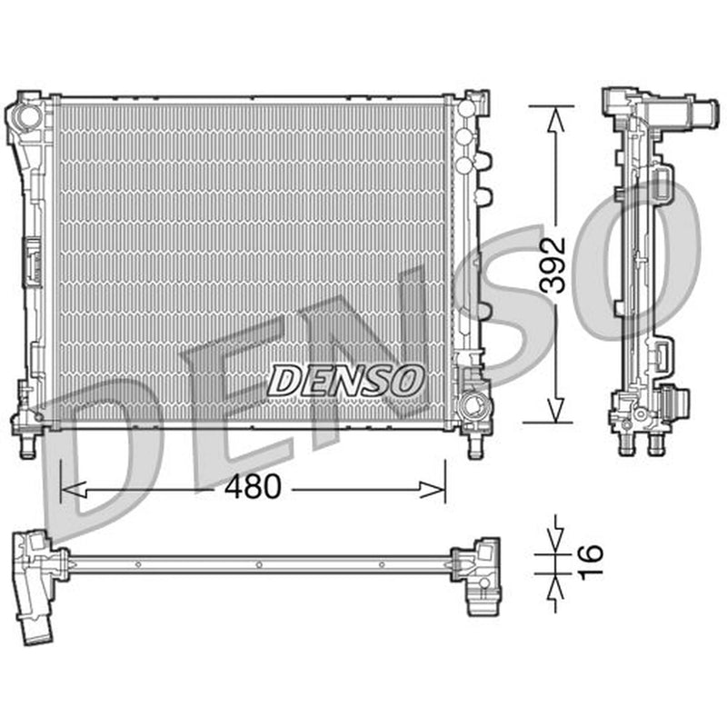 Denso Engine Radiator DRM09087