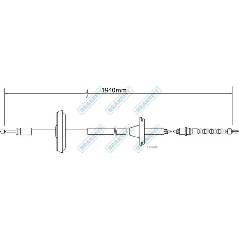 Apec Handbrake Cable Left Rear BBC3394